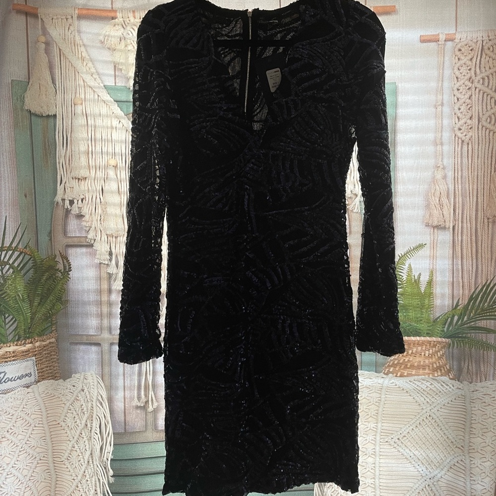 Blue night out sequin Dress